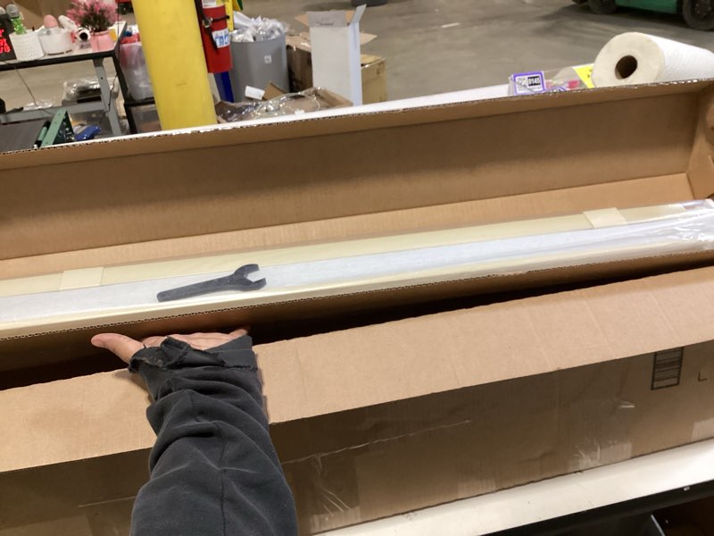 Condition photo showing New/Like New for LazBlinds Cordless Cellular Shades, No Tools No Drill Blackout Honeycomb Shades Pleated Blinds for Windows, 34'' W x 48'' H, Soft Cream Blackout-soft Cream 34'' W x 48'' H