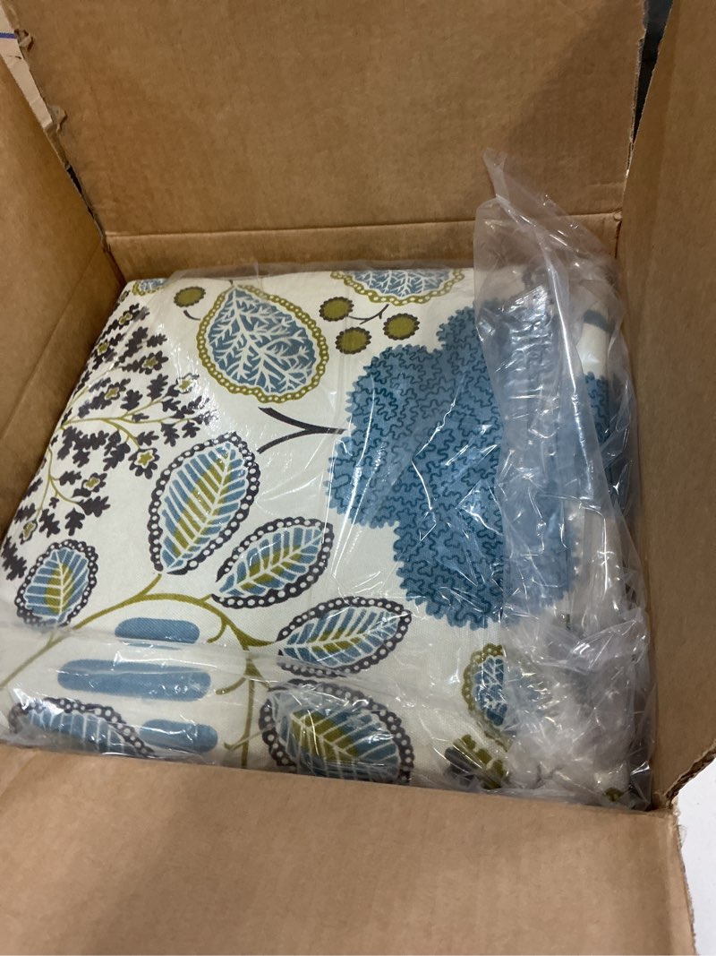 Condition photo showing Good Condition for joveco small foot rest stool ottoman, square upholstered fabric footstool for couch, under desk, office, living room, blue floral