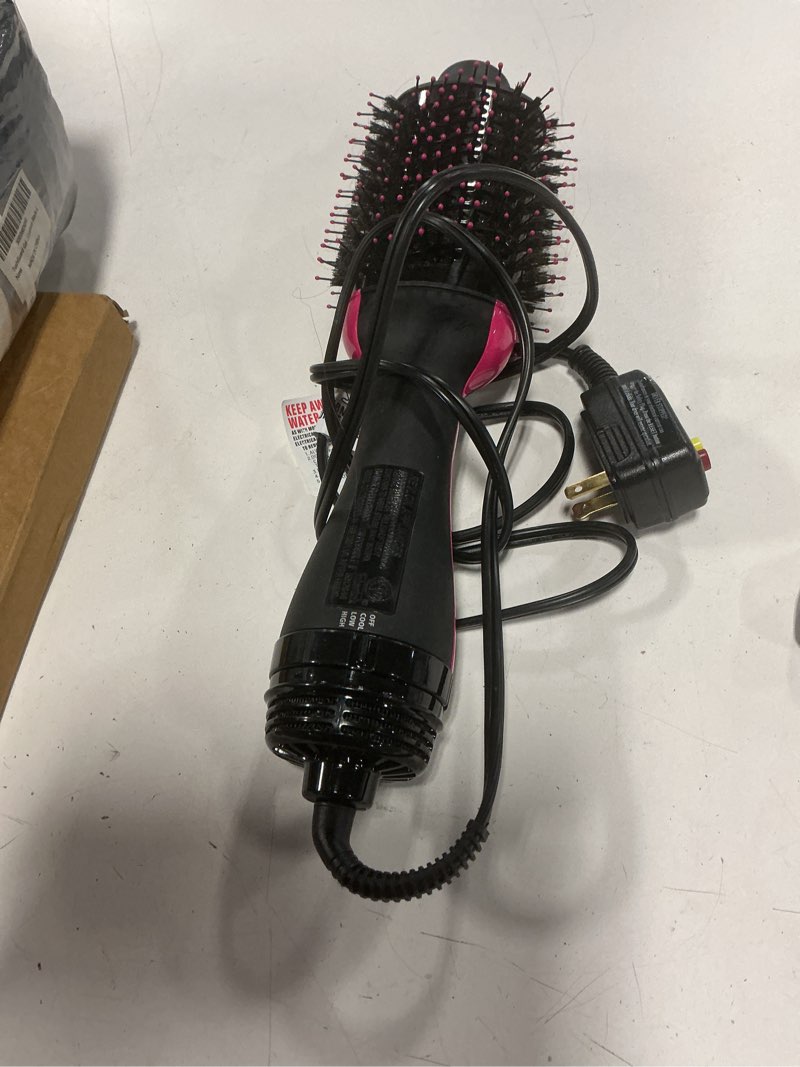 Condition photo showing As Is for revlon rvdr5222 one step hair dryer and volumizer hot air brush, black
