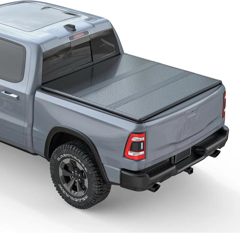 hard tri-fold truck bed tonneau cover for 2002-2026 dodge ram