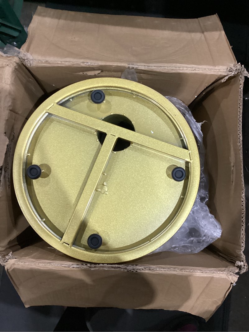 Condition photo showing Good Condition for modern marble 15.7" round side table,accent end table (gold)