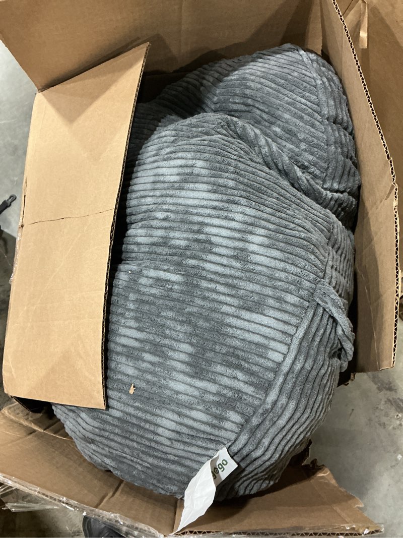 Condition photo showing Good Condition for (grey) higogogo papasan chair cushion with chenille cover (without chair), soft supportive cushion, dark grey, 48 x 48 inch dark grey 48 inch