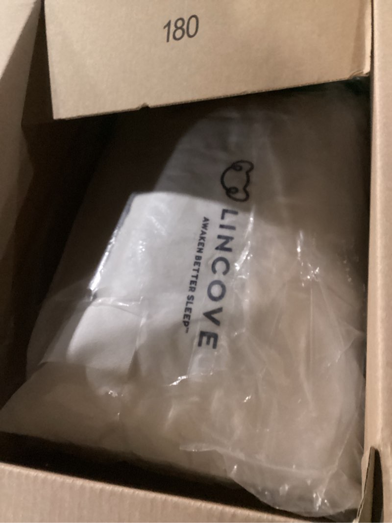 Condition photo showing As Is for Lincove Signature 100% Canadian White Down Pillow - Luxury Sleeping Pillow for Back, Stomach & Side Sleepers - 800 Fill Power Bed Pillow, 500 Thread Count, Made in Canada, Standard - Firm, 2 Pack Standard (Pack of 2) Firm