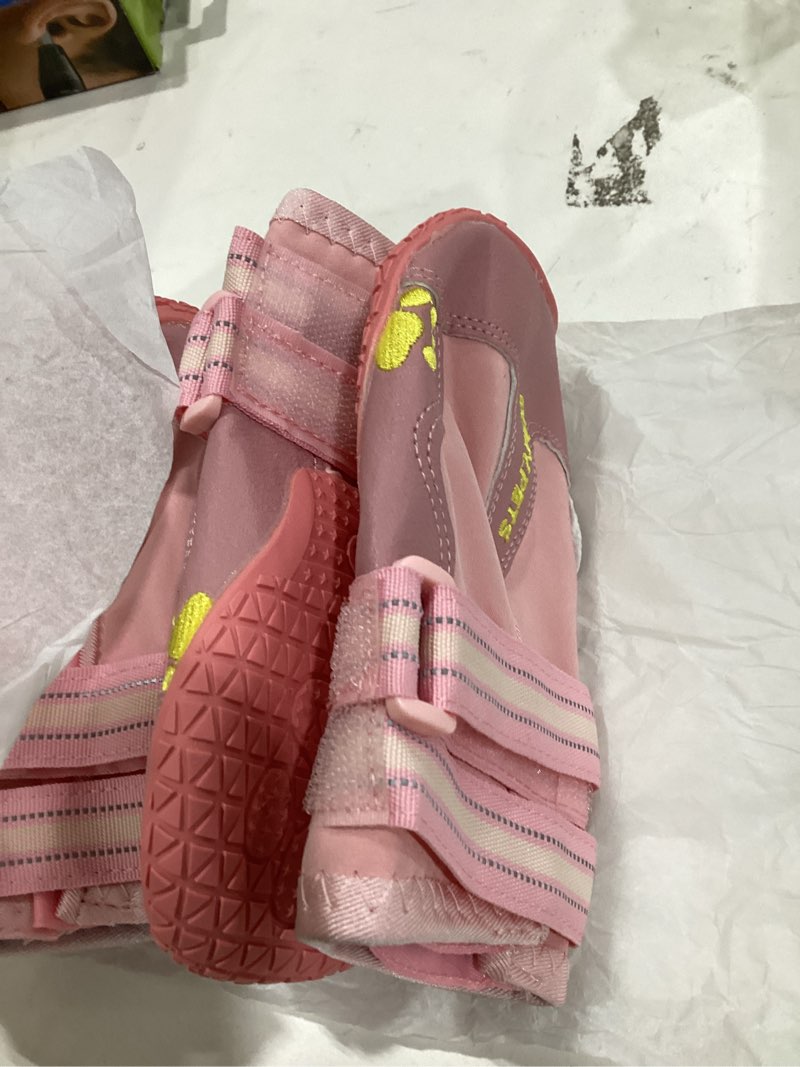 Condition photo showing New/Like New for QUMY Dog Shoes for Large Dogs, Medium Dog Boots & Paw Protectors for Winter Snowy Day, Summer Hot Pavement, Water-Resistant in Rainy Weather, Outdoor Walking, Indoor Hardfloors Skid-Resistant Sole Pink Size 8: 3.0''x3.3"(W*L) (Pack of 4)