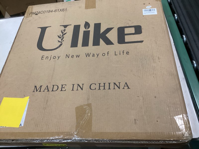 Condition photo showing New/Like New for ULIKE Wood Mirror for Wall, 24 Inch Rustic Farmhouse Mirror with Wood Frame, Decorative Wall Mounted Vanity Mirrors for Bathroom Bedroom Living Room Entryway, Brown Rustic Brown Decagonal 24"L x 24"W