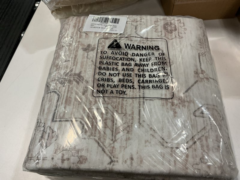 Condition photo showing New/Like New for LUMI Washable Area Rug for Living Room, 4x6 Ultra Soft Traditional Rugs Non Slip with Rubber Backing, Low Profile, High Traffic, Stain Resistant Carpets, Ideal for Bedroom, Dining Room, Indoor 4' x 6' Belle Ethereal