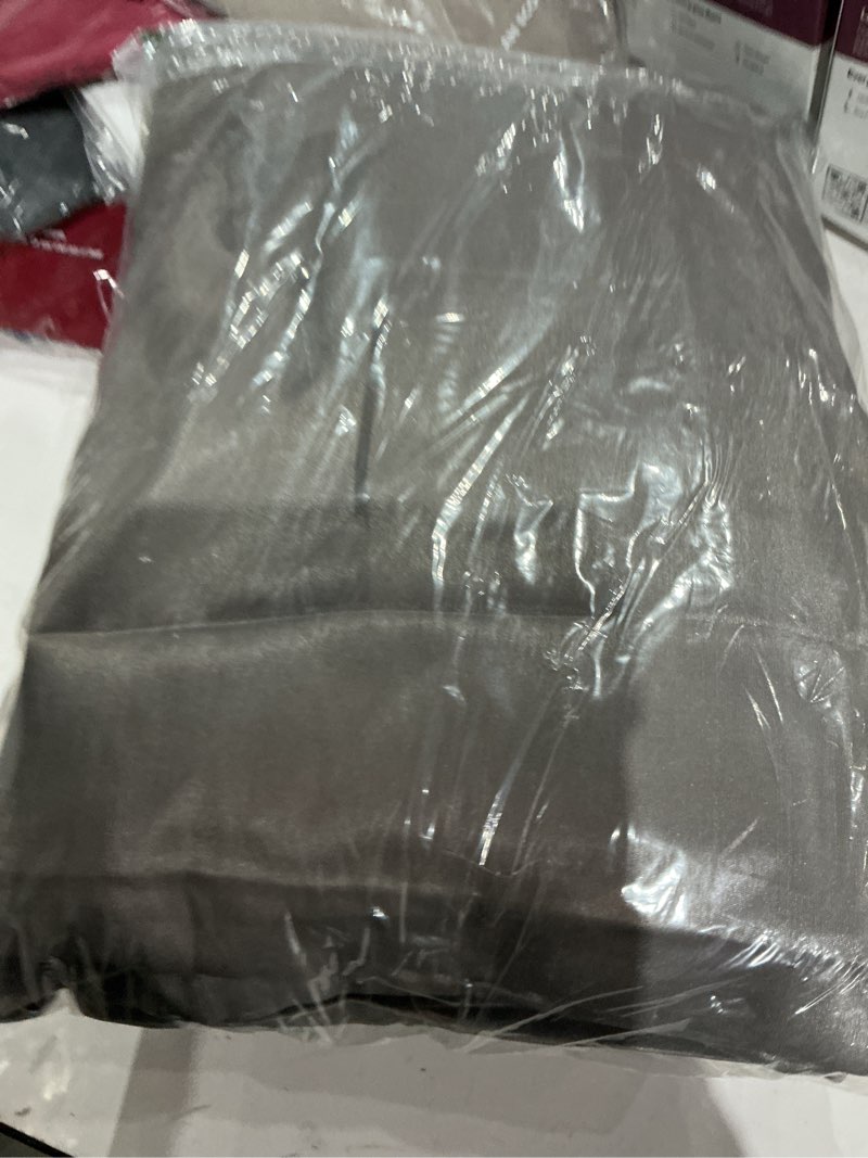 Condition photo showing Good Condition for sun zero greyson faux dupioni silk thermal extreme total blackout back tab curtain panel, 50" x 95", iron gray iron gray 50"w x 95"l (pack of 1)