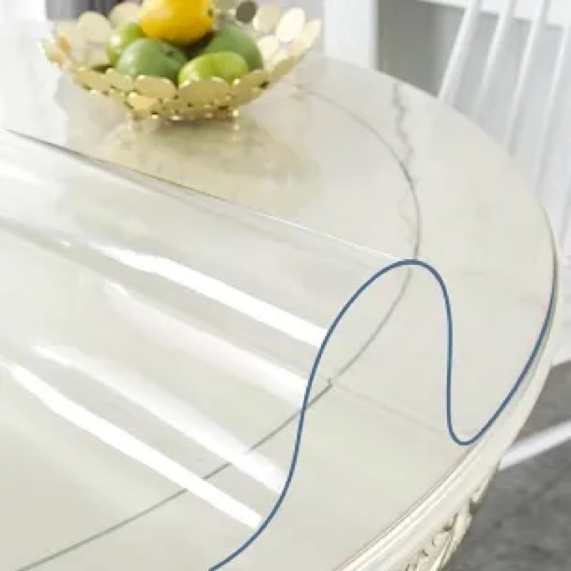 deep dream 2.0mm thick 47 inches clear round table protector, round table cover, tablecloth protecto