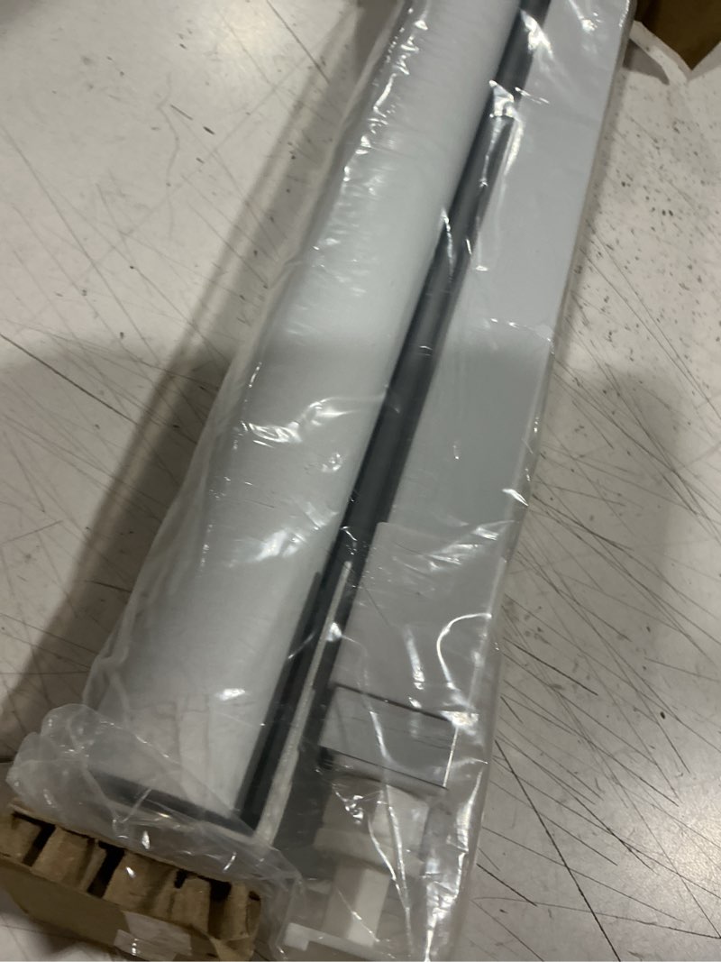 Condition photo showing As Is for lazblinds no drill blinds for indoor windows, blackout roller shades, cordless window blackout blinds, thermal insulated fabric uv protection for home and office, 31.5" w x 48" h, white blackout-white 31.5" w × 48" h