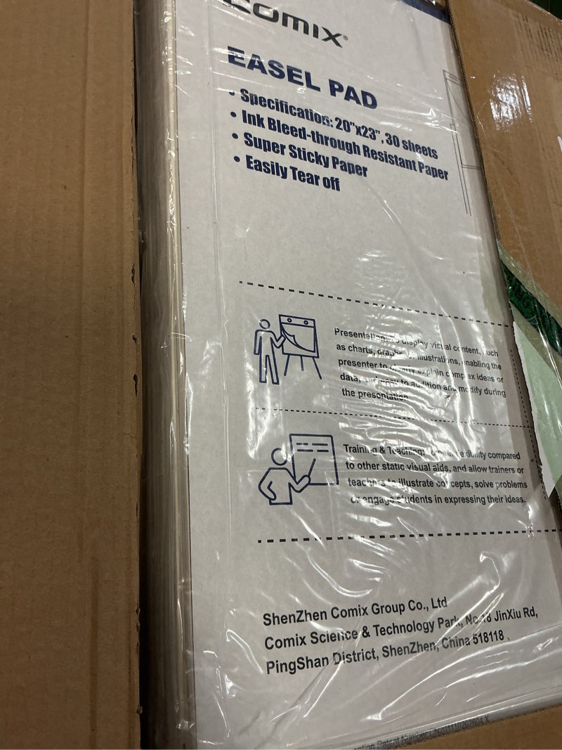Condition photo showing New/Like New for comix sticky easel pad, 20 x 23 inches flip chart paper for teachers, large self stick easel paper, 30 sheets/pad, 12 pads/pack