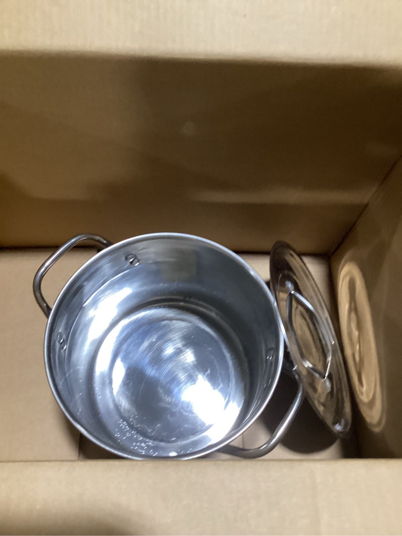 Condition photo showing As Is for IMUSA 8 Quart Stainless Steel Stock Pot with Lid, Silver 8 Quarts
