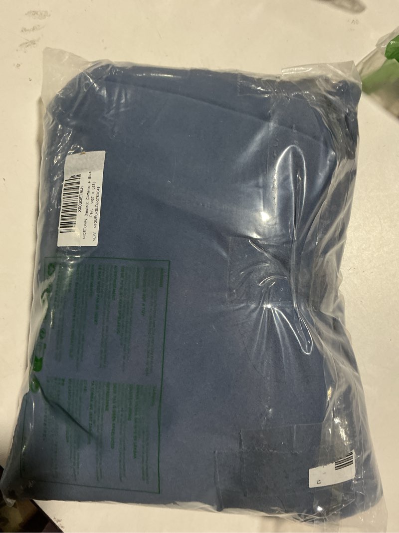 Condition photo showing Good Condition for NICETOWN Blackout Curtains & Drapes 63 inch Long - Grommet Window Treatment Energy Saving Thermal Insulated Room Darkening for Living Room (Stone Blue, 1 Pair, W37 x L63) Stone Blue 37"W x 63"L (Pack of 2)