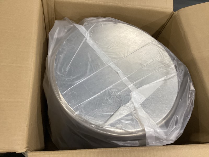 Condition photo showing Good Condition for 3 pcs 12/21/33l stainless steel airtight canister with lid and locking clamp, 3.2/5.5/8.7 gal storage container for rice/flour/grain/pet food, for kitchen/pantry/restaurant silver 3.2+5.5+8.7gal
