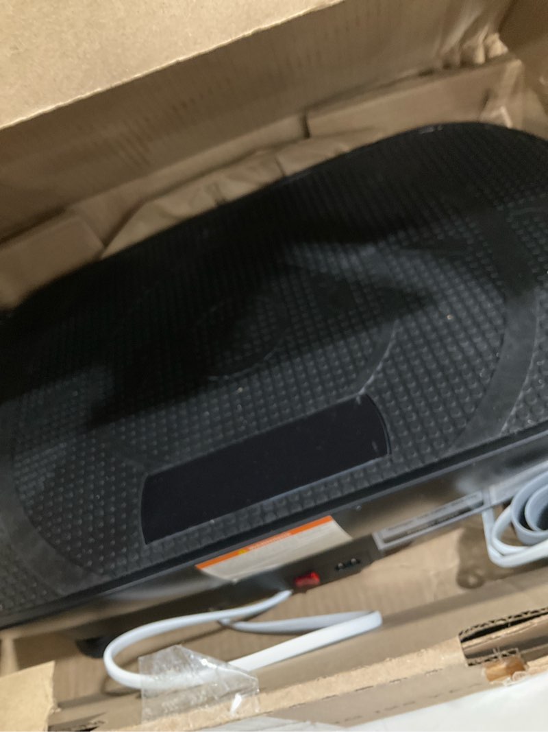 Condition photo showing Good Condition for merach vibration plate exercise machine, curved vibration plate for lymphatic drainage weight loss, vibrating plate with real-time calorie tracking on led display, workout equipment for home women men black