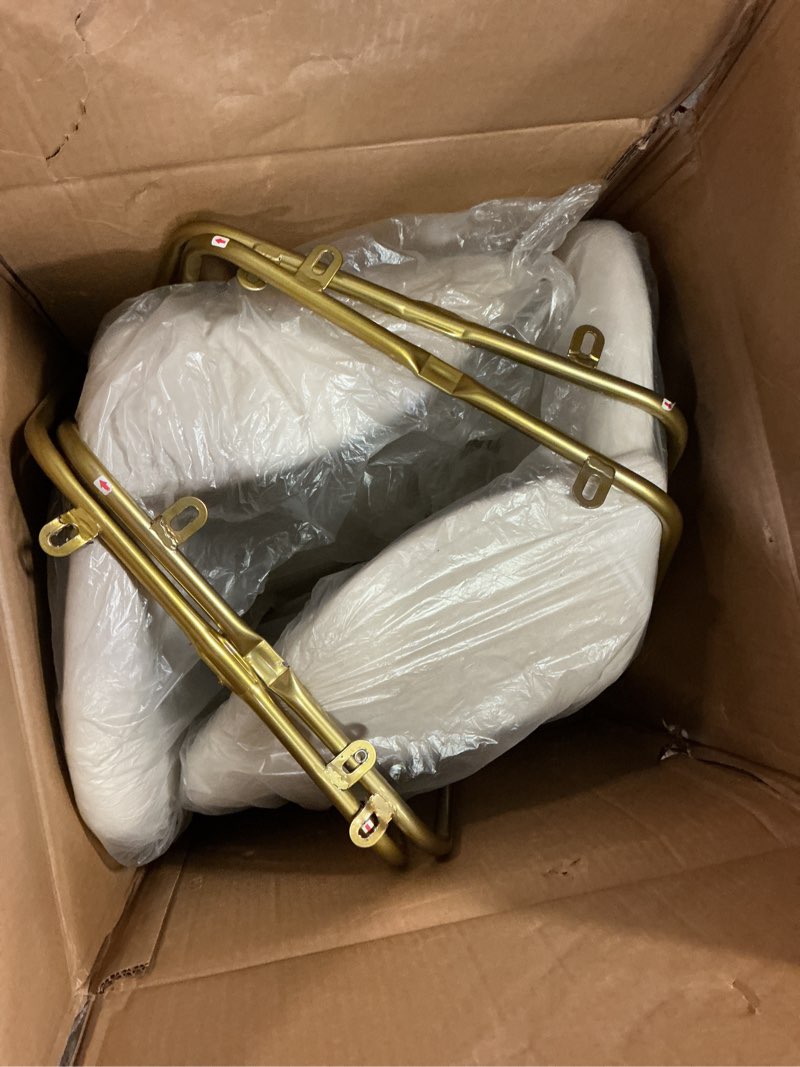 Condition photo showing Good Condition for canglong velvet seat chair with metal legs for kitchen dining room, pack of 2. beige