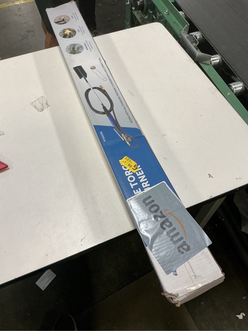 Condition photo showing New/Like New for Flame King Propane Torch Kit Heavy Duty Weed Burner, 500,000 BTU with Flint Striker, with 10-ft Hose Regulator Assembly