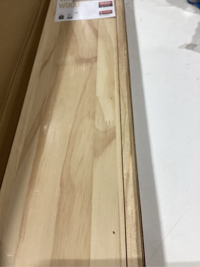 Condition photo showing New/Like New for AZSKY Floating Shelves Wall Mounted Set of 2 Natural Wood Picture Shelves Wall Shelves for Bedroom Bathroom Living Room Kitchen Laundry Room Storage & Decoration 24 Inch Natural 24in set 2