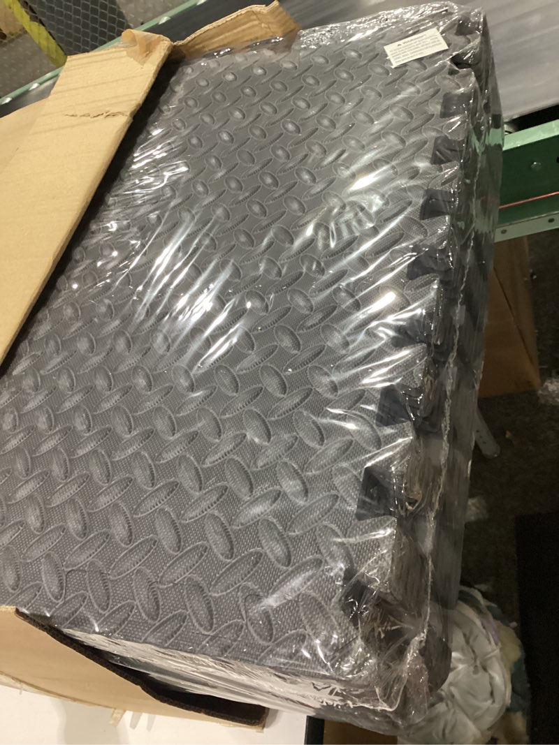 Condition photo showing New/Like New for yes4all 24sqft-120sqft puzzle exercise mat for home gym, eva interlocking foam floor tiles with border for workout equipment black c'. 7/16" thick, 96 sqft