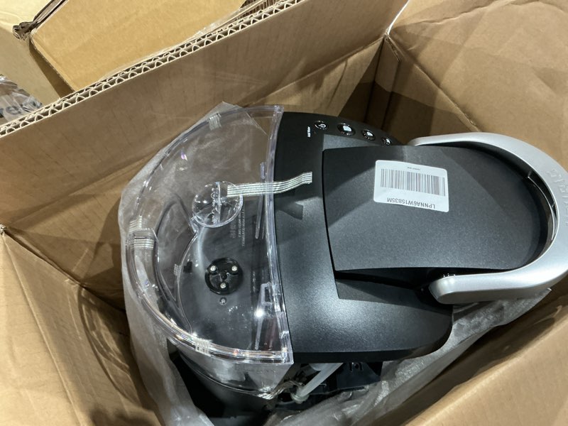Condition photo showing As Is for keurig k-compact single-serve k-cup pod coffee maker, with 3 brew sizes, smart start feature, 36oz removable reservoir, black