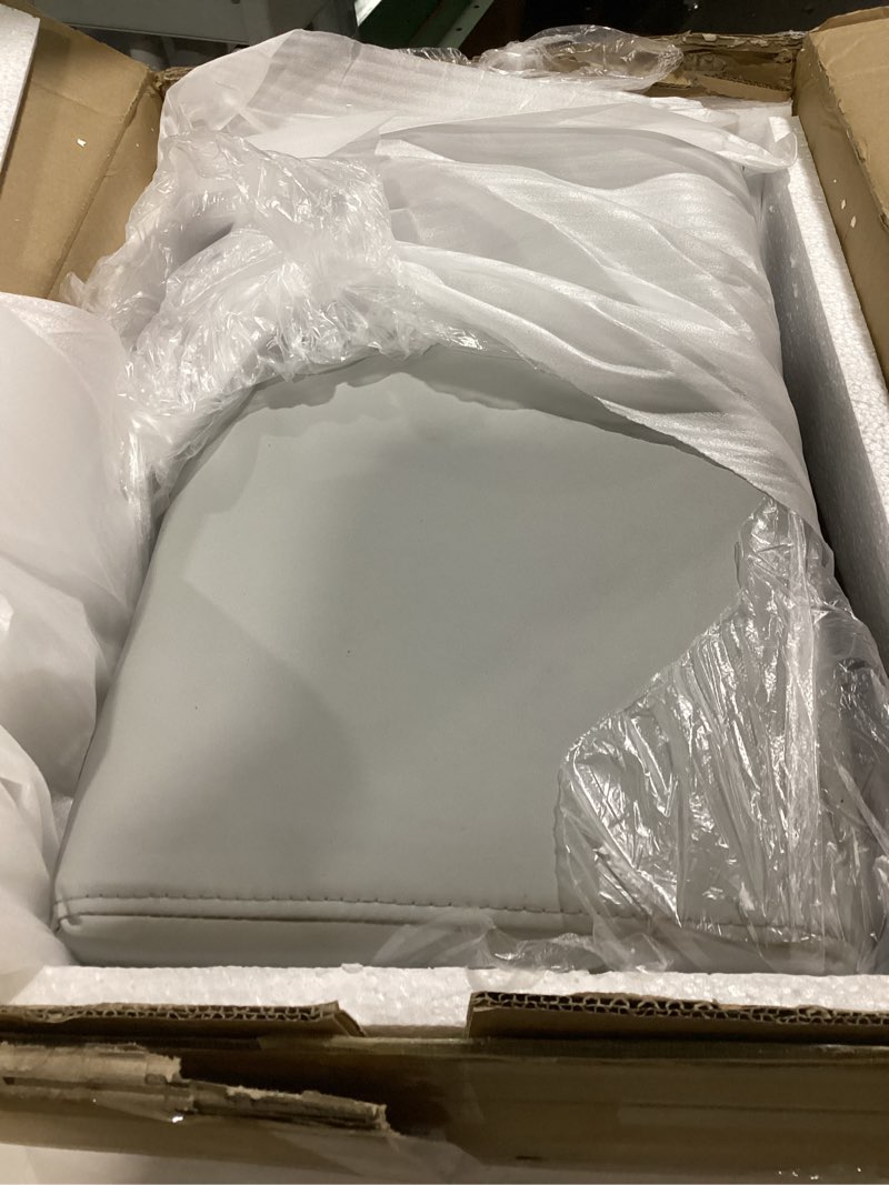 Condition photo showing Good Condition for latifolia Solid Wood Bench, Entryway Shoe Bench with Cushion, Flip-Open Storage Compartment, 2-Tier Shoe Organizer(Grey,21.65''L) Grey 21.65''L