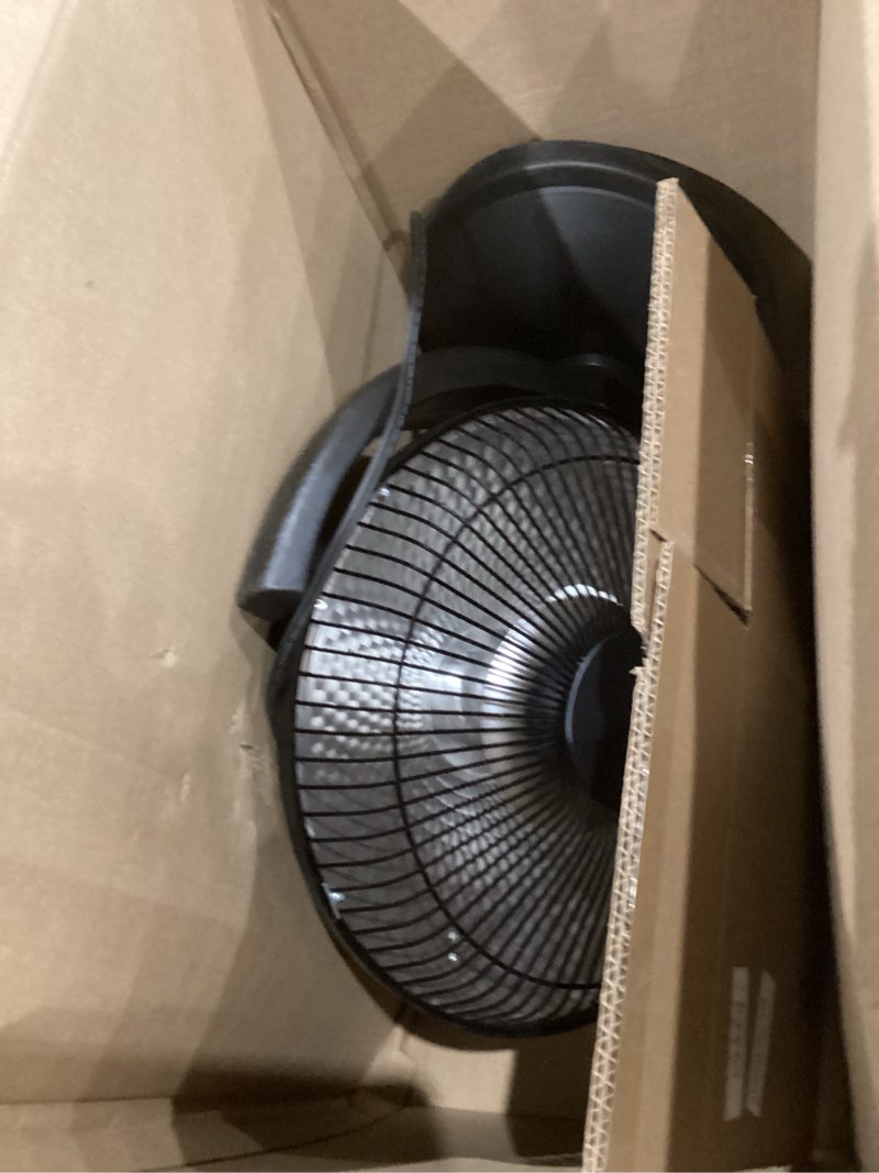 Condition photo showing As Is for Kismile Oscillating Parabolic Space Heater with Thermostat and Timer, Radiant Dish Heater with Tip-Over and Overheating Protection For Indoor Use, 800w Deep Black