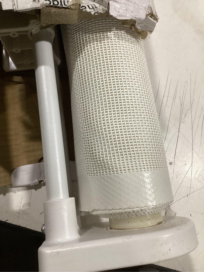 Condition photo showing Good Condition for weatherproof outdoor retractable baby gates for decks, 55" wide waterproof retractable dog gate with no rust screws and rods, scratch-resistant mesh outdoor baby gate/fence/barrier/screen, white white 35" x 55"