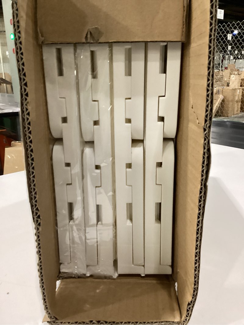 Condition photo showing Good Condition for Mavivegue 4 Pack Stackable Closet Storage Basket,Stackable Plastic Drawer Basket,Stackable Storage Bins For Clothing,closet organizer Cupboard,Bedroom, Kitchen, Bathroom, Office White