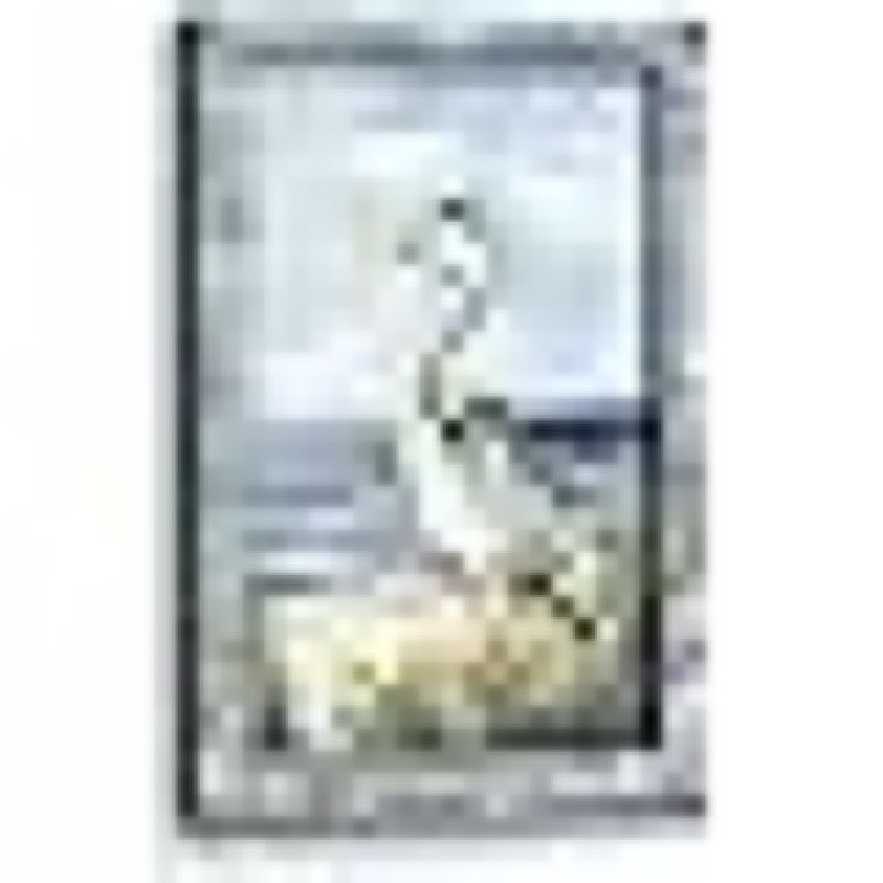 Coastal Sea Bird Wall Art: Framed Blue Ocean Scene Picture Heron on Beach Wooden Painting Artwork Modern Bedroom Bathroom Living Room Wall Decoration Home Office Decor 24”x16”