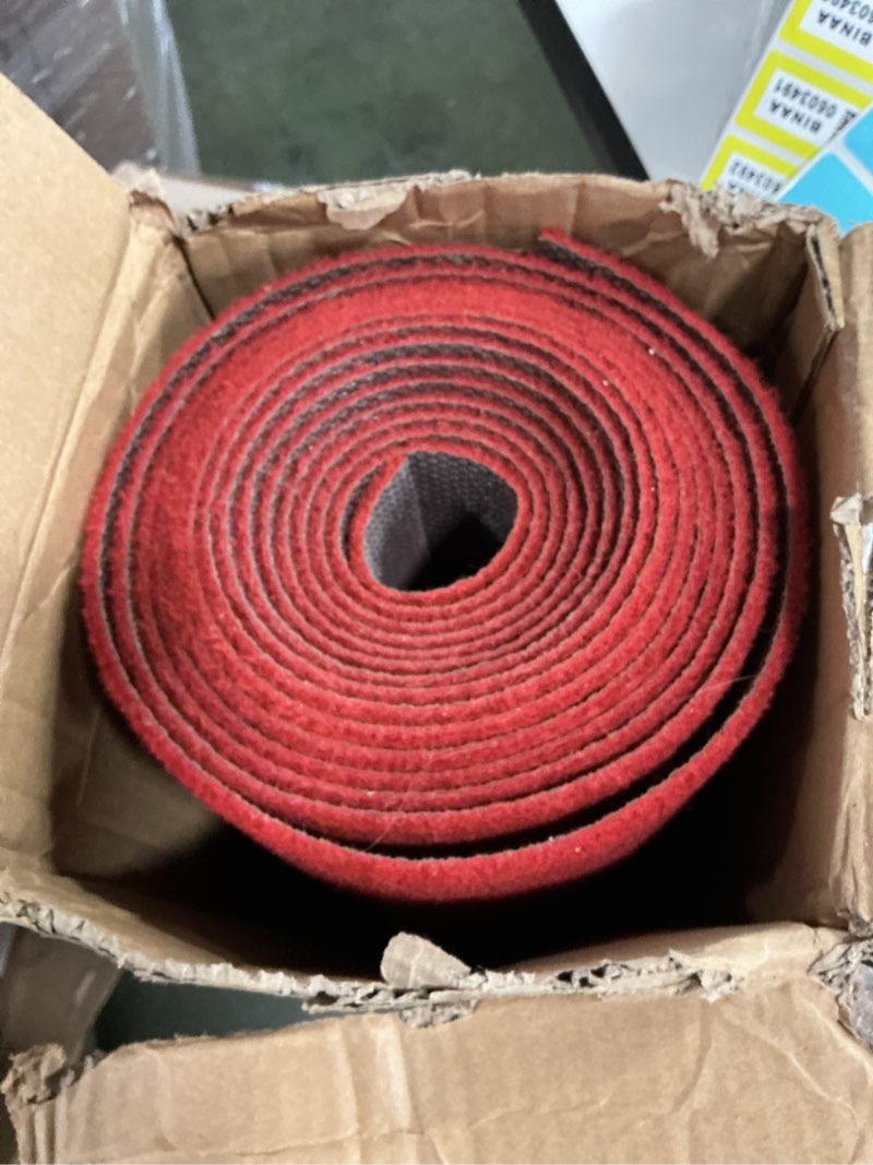 Condition photo showing New/Like New for HOMBYS 450 GSM Extra Thick 3x15 ft Red Carpet Runner for Partys & Events, Heavy-Duty Felt Aisle Runway Rug for Steps, Prom Proposal & Wedding Ceremony Decorations, Hollywood Oscars for VIP Awards 3' x 15' (Rectangular) Red