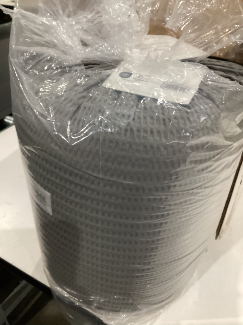 Condition photo showing Good Condition for levtex home - cloud waffle comforter set - king comforter + two king pillow cases - waffle weave - grey - comforter (106 x 94in.) and pillow case (36 x 20in.) - cotton king/cal. king comforter grey