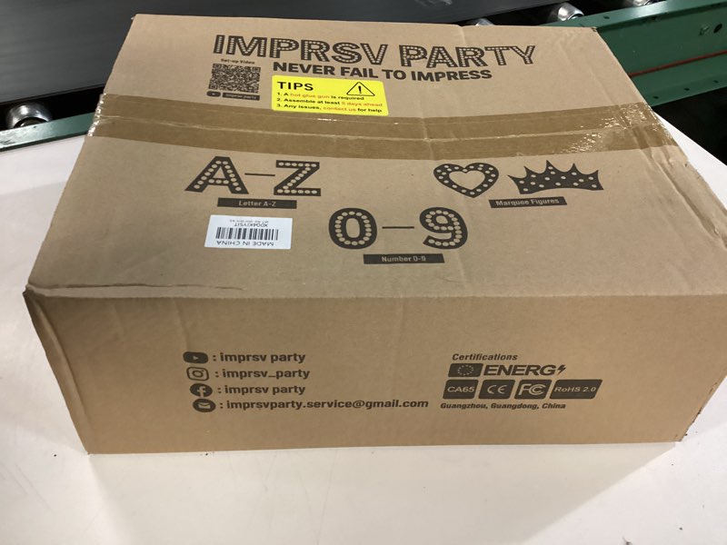 Condition photo showing New/Like New for 65 Marquee Numbers 4 Feet Tall: Large 65 Light Up Numbers for Party Cardboard Sign Foam Board Party Backdrop White_Number 65