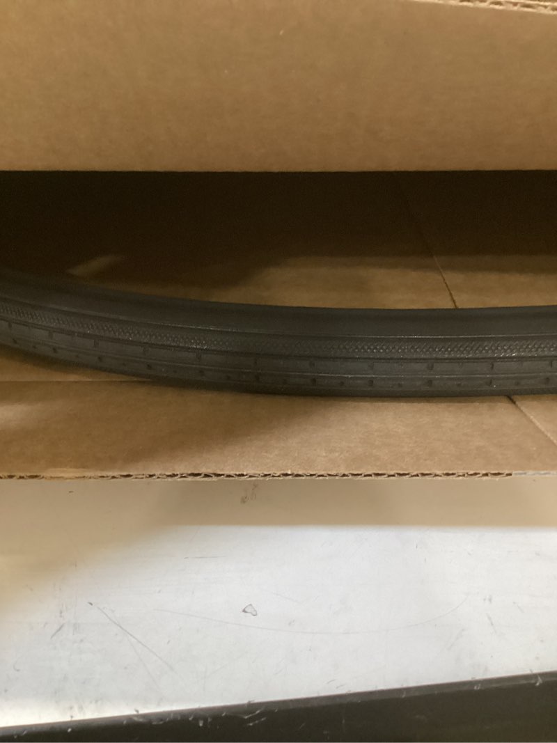 Condition photo showing Good Condition for the aftermarket group wheelchair tire, low profile urethane foam, pyramid shape, grey, 24" x 1", tag141001 urethane rear tire