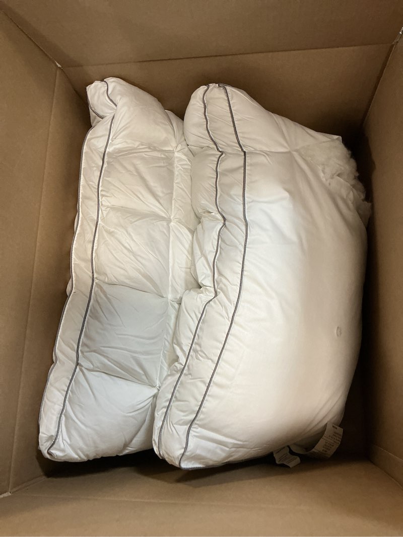Condition photo showing As Is for Charisma Luxe Down Alternative Gel Filled Chamber 2-Pack Pillow Standard Size White Standard (Pack of 2)