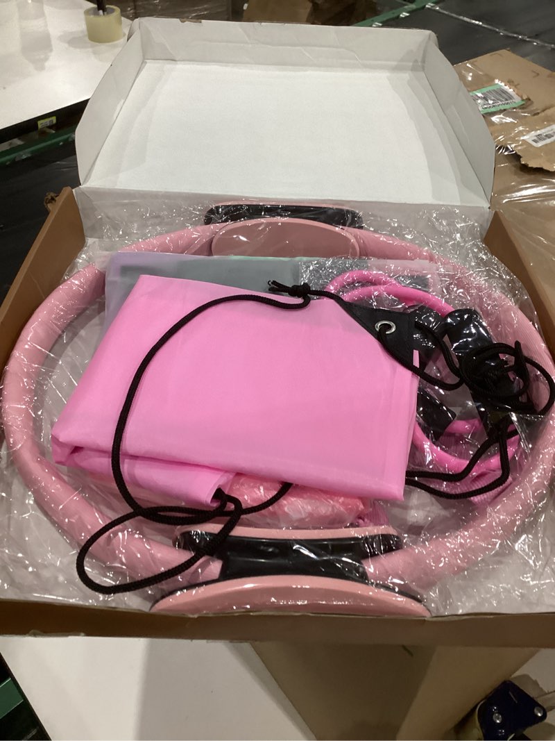 Condition photo showing New/Like New for Pilates Equipment 15" Pilates Ring Plus, Pilates Kit for Home Workouts, Pilates Essentials Kit for Women with Pilates Ring and Ball Set, Booty Bands, Figure 8 Resistance Band, Yoga Band Pink