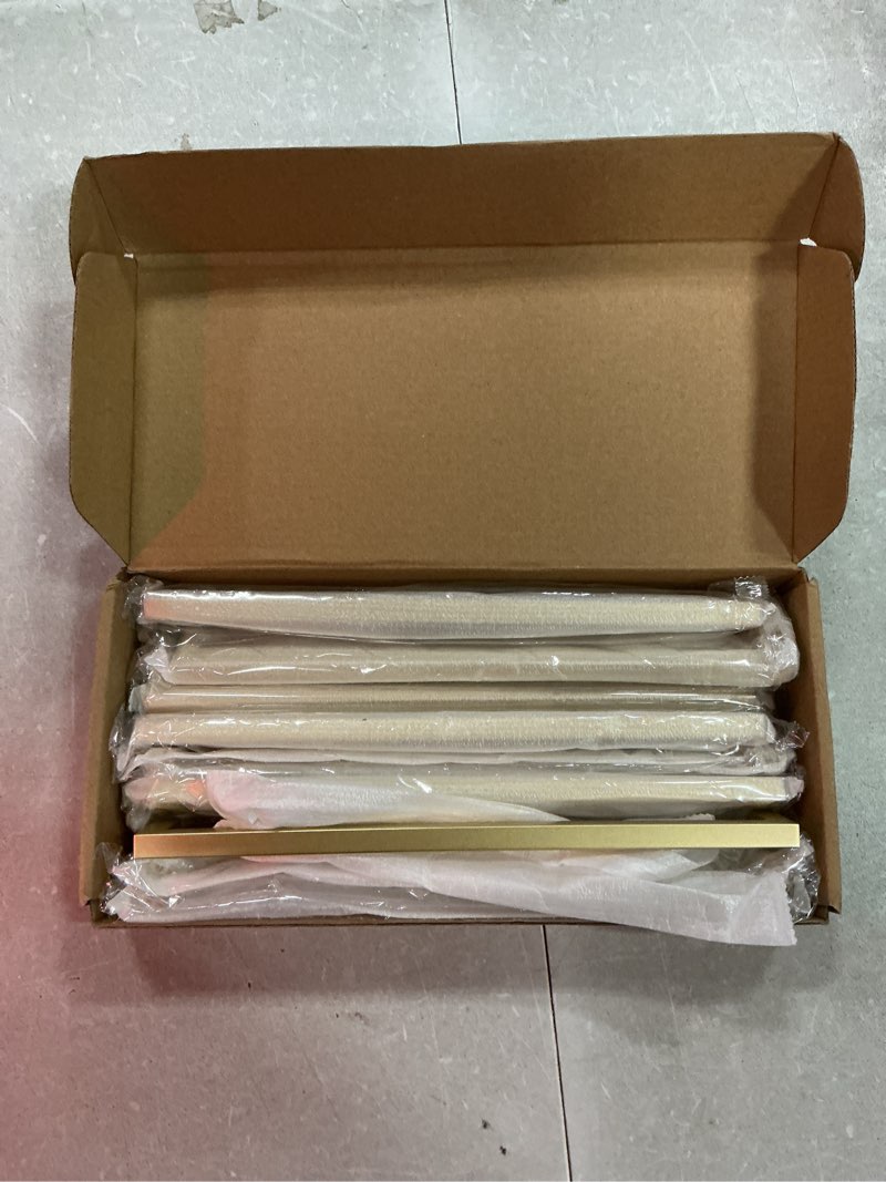 Condition photo showing New/Like New for goldenwarm 10 pack 10-1/16 inch gold kitchen cabinet handles brushed gold cabinet pulls long cabinet handles closet door handle drawer pulls 10 10-1/16in(256mm) hole centers
