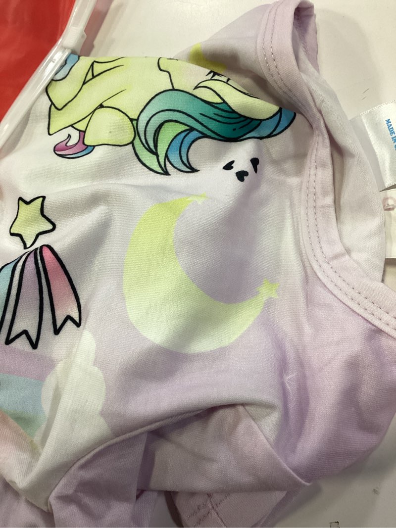 Condition photo showing Good Condition for my little pony toddler girls pajama nightgown dress rainbow long sleeve ruffle cuffs sleepwear sizes 2-7y