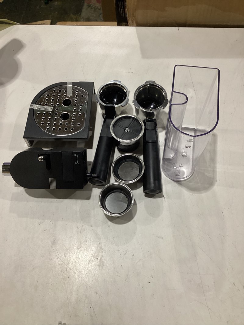 Condition photo showing As Is for **untested** espresso machine 20 bar, super compact espresso maker stainless steel with touch screen, professional coffee machine, automatic milk frother for cappuccino 41oz water, 24oz milk