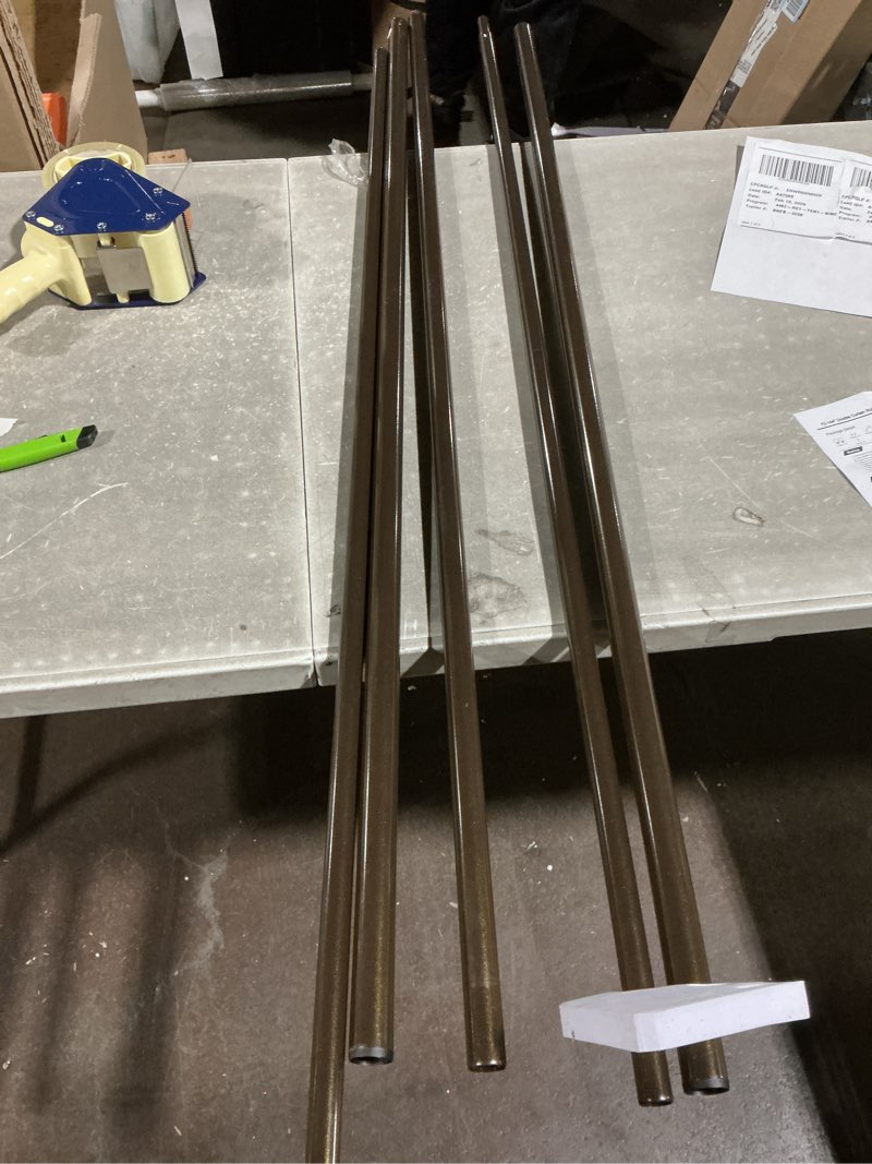 Condition photo showing As Is for KAMANINA Bronze Curtain Rods for Windows 72 to 144 Inches, Long Curtain Rod 32 to 144 Inches (2.6-12ft), 7/8 Inch Decorative Drapery Rod with Round Finials Antique Bronze 72-144"