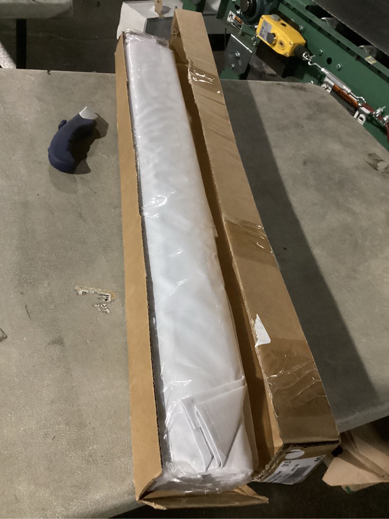 Condition photo showing New/Like New for lazblinds no drill roman shades for windows, cordless light filtering window shades with uv protection, polyester fabric for bedroom & living room, 30" w x 64" h, off white light filtering - off white 30"w x 64"h