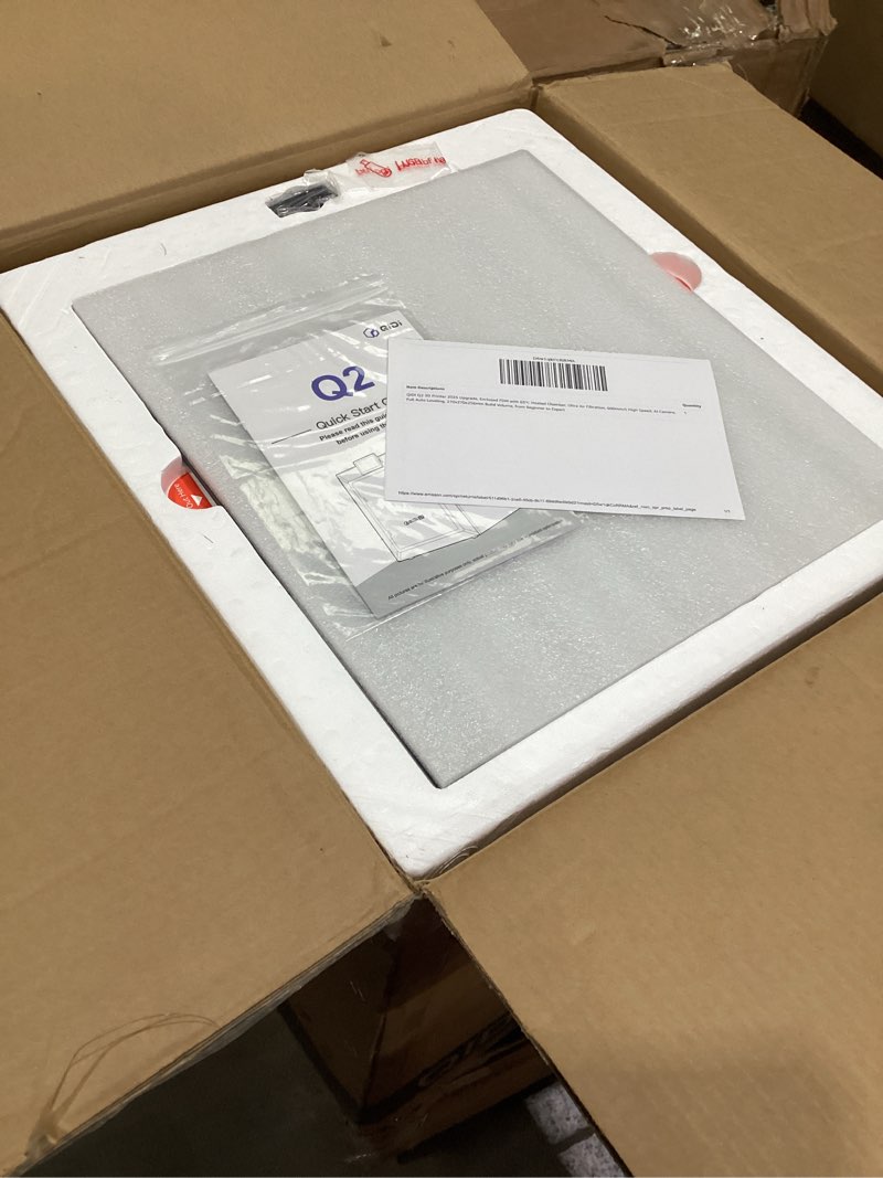 Condition photo showing New/Like New for QIDI Q2 3D Printer 2025 Upgrade, Enclosed FDM with 65? Heated Chamber, Ultra Air Filtration, 600mm/s High Speed, AI Camera, Full Auto Leveling, 270x270x256mm Build Volume, from Beginner to Expert