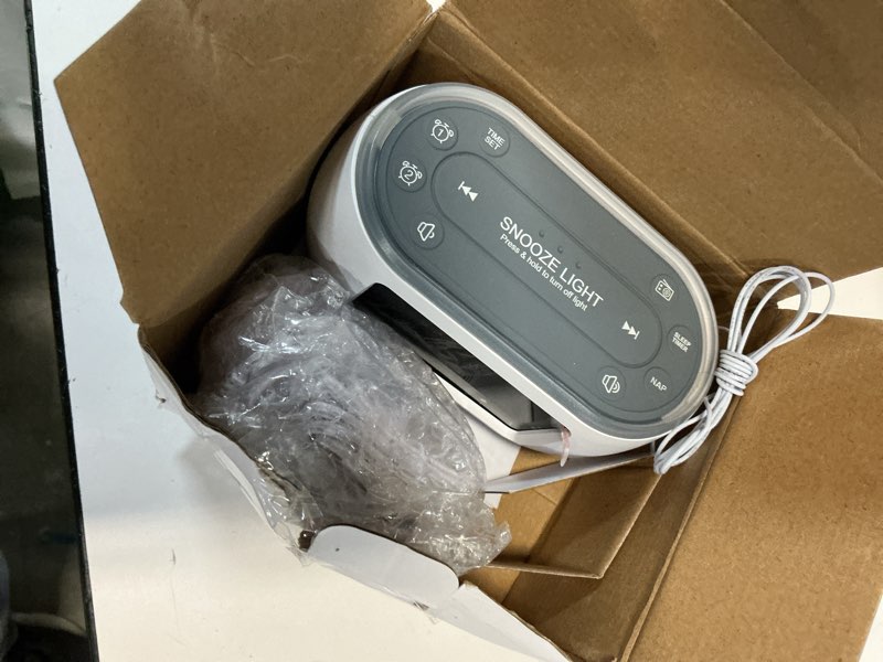 Condition photo showing Good Condition for housbay glow small colorful alarm clock radio with rainbow digit, 7 color night light with on/off options, dual alarm, dimmer, fm radio with sleeptimer for bedrooms white+colorful digit