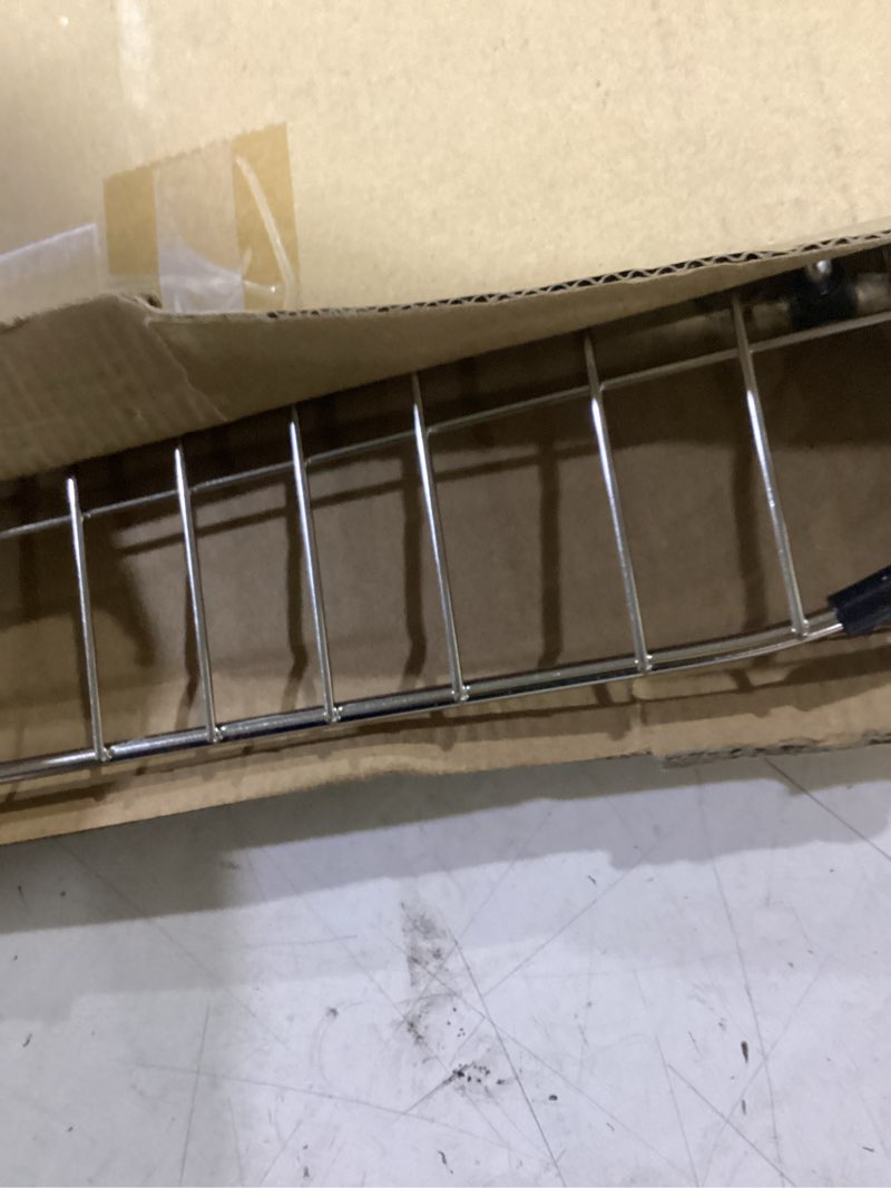 Condition photo showing Good Condition for sink protector grid 26-1/16" x 14-1/16", centered drain with corner radius 3-1/2", 304 stainless steel material (centered drain) for single bowl kitchen sink 26-1/16" x 14-1/16" centered drain