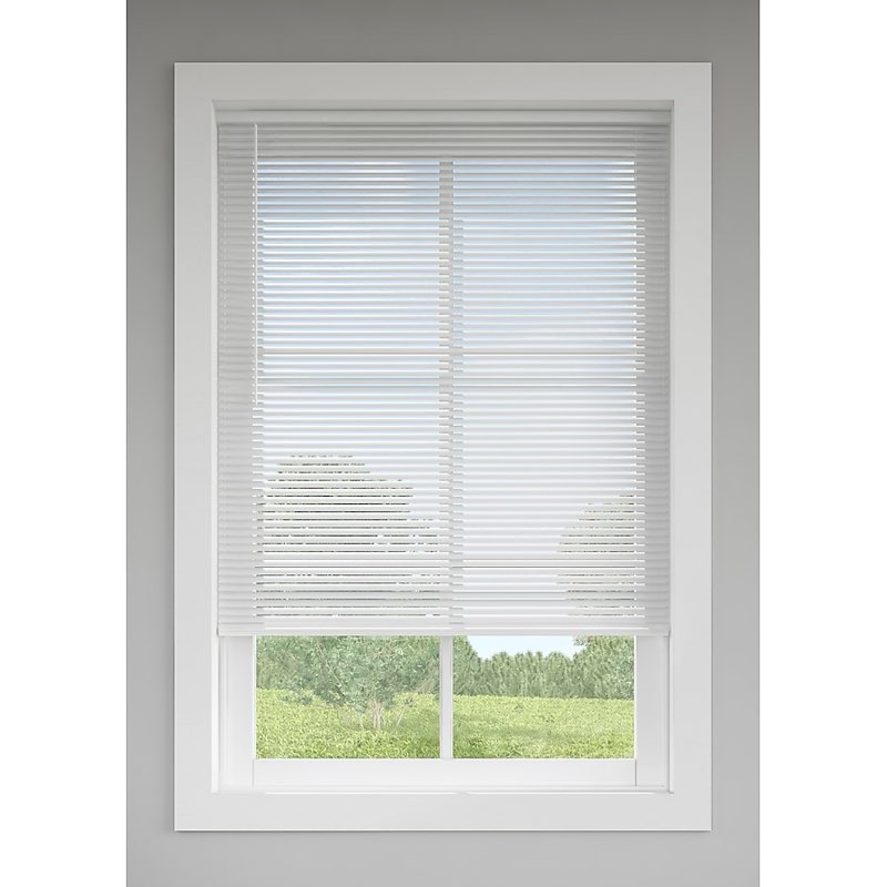 LEVOLOR Trim+Go 1-in Slat Width 67-in x 72-in Cordless White Aluminum Room Darkening