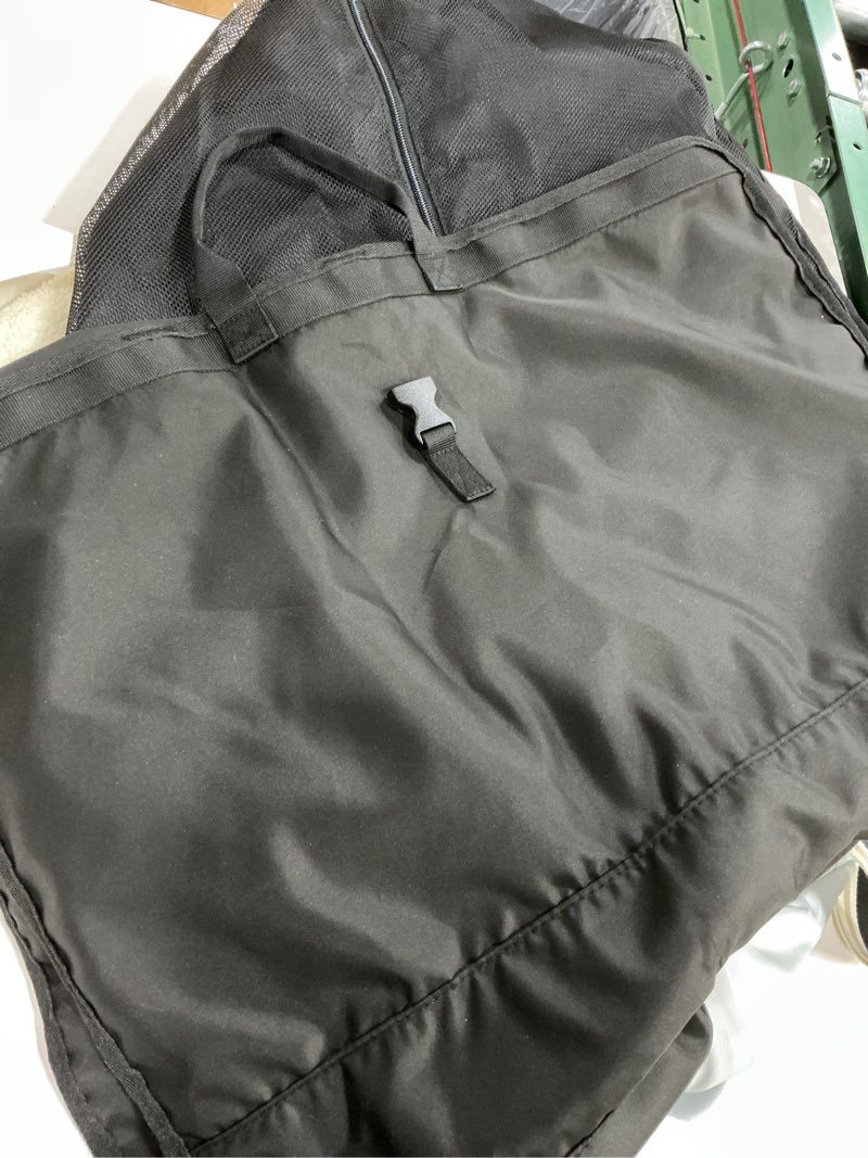 Condition photo showing Good Condition for large garment bag black - open story™?: solid, water-resistant, lightweight luggage