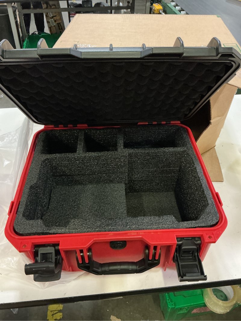 Condition photo showing Good Condition for air compressor case for milwaukee inflator,waterproof hard case for milwaukee m18 inflator 2848-20, air compressor storage box compatible with batteries & charger (case only) (red)