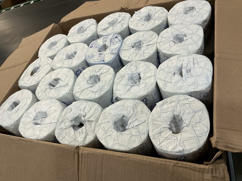 Condition photo showing New/Like New for scott professional standard roll toilet paper, bulk (04460), 2-ply, elevated design, white, individually wrapped (80 rolls of 550 sheets, 44,000 sheet total) 550 count (pack of 80)