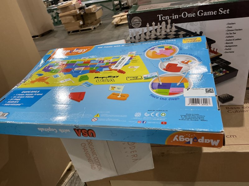 Condition photo showing New/Like New for imagimake mapology usa map with capitals | learning states and capitals | us geography toys for ages 8-13 | jigsaw puzzles for kids ages 8-10 | educational back to school gifts for kids age 5-7 & 9-12 1. usa map with flags