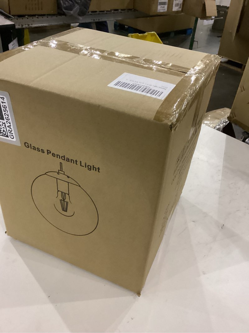 Condition photo showing New/Like New for Glass Pendant Light,Mid Century Modern Light Fixture,Hanging Lights for Kitchen Island,Bathroom, Bedroom,Hallway Foyer (Gold, 8 in)