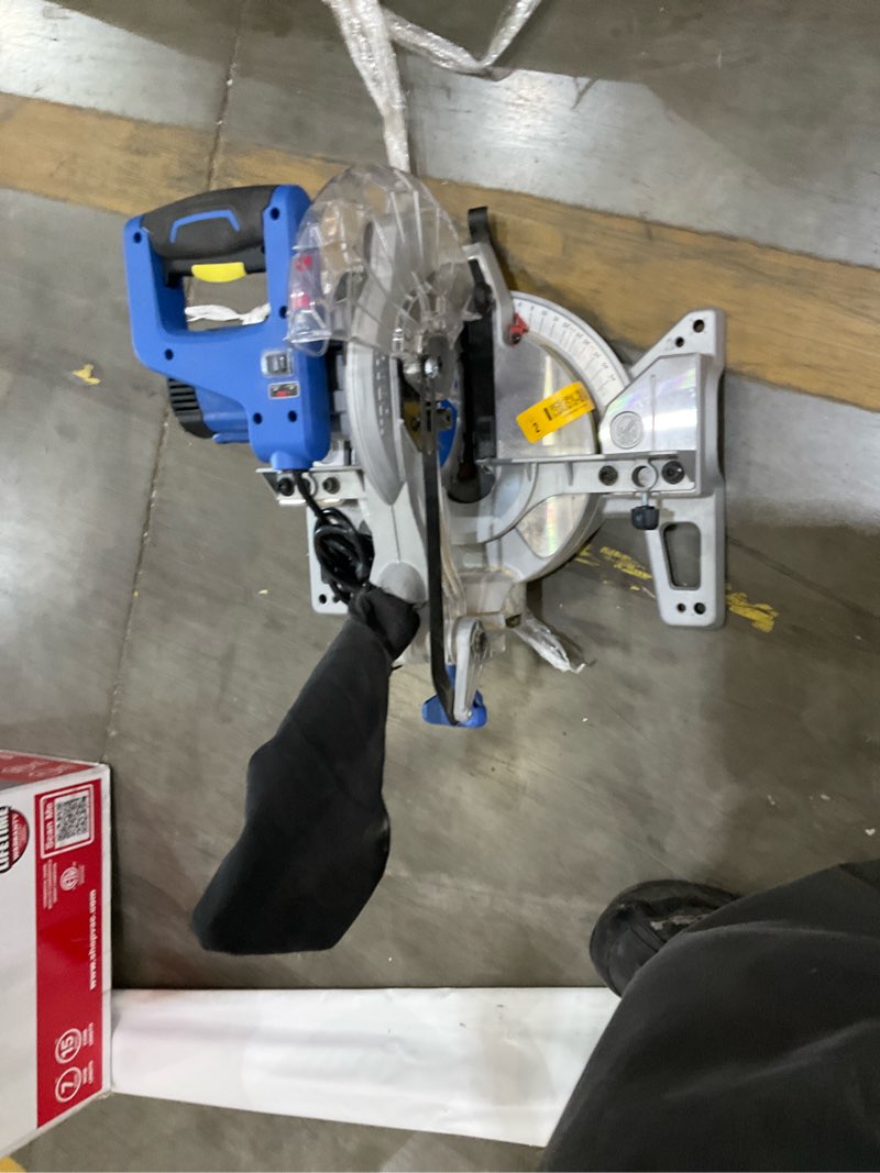 Condition photo showing As Is for kobalt 7-1/4-in 10-amp single bevel compound corded miter saw