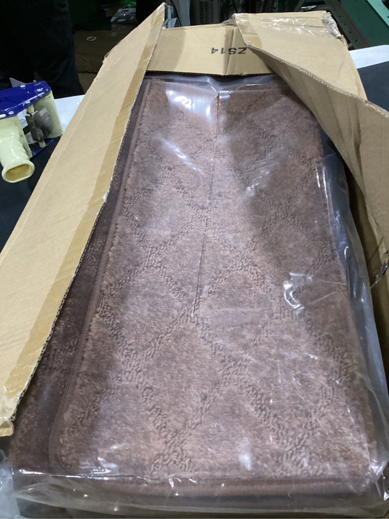 Condition photo showing As Is for dexde stair treads for wooden steps non-slip 14 pcs bullnose, brown brown 30 x 9.5 inch (14 pieces)